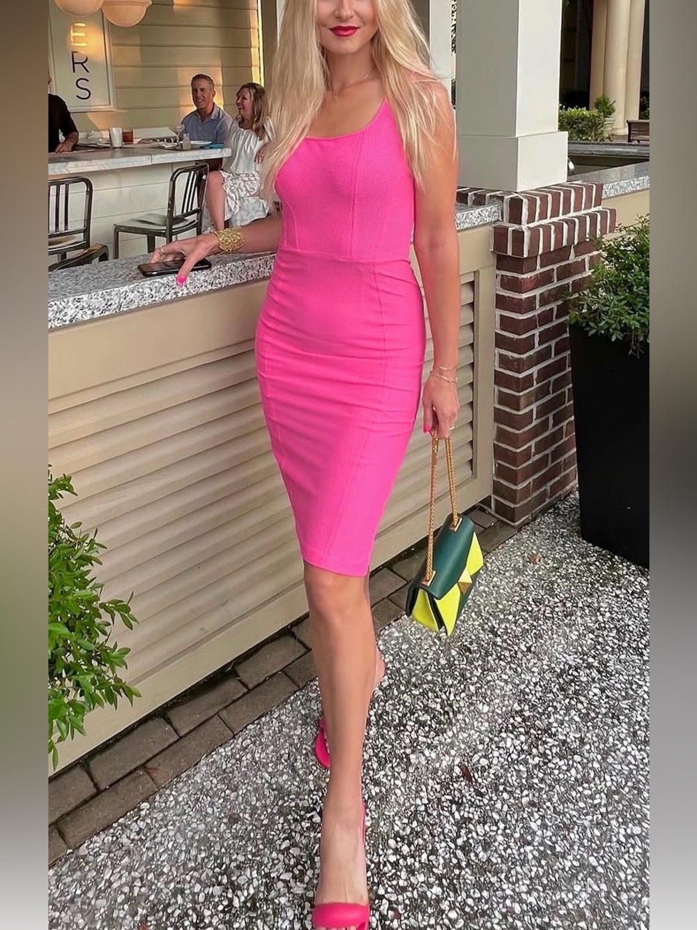 Seventy Hot Pink Sleeveless Sheath Dress